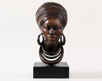 PORTRAIT OF A WOMAN - bronze sculpture by Tsvetan Nikolov