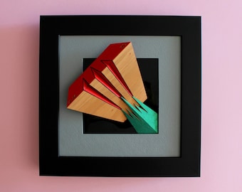 LEVITATION vs GRAVITATION I - original wood wall sculpture by Nikolay Martinov