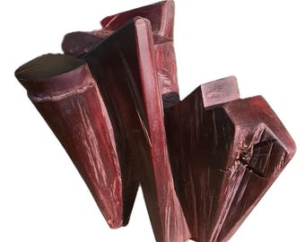 BURGUNDY - original wood sculpture by George Troyanov