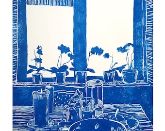 BEFORE - limited edition linocut print by Zlatina Krusteva