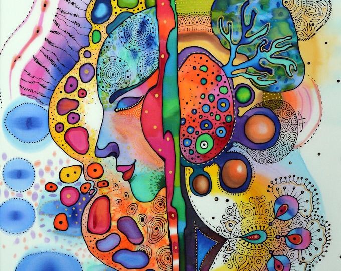 ECHOES - original silk painting by Silvia Pavlova