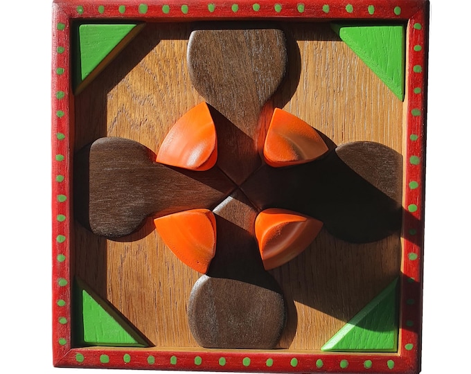 MARIGOLD - original wood wall sculpture by George Troyanov