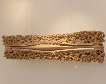 THE BEGINNING - wood wall sculpture by Svetoslav Hadjigaev