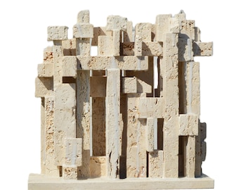 WHITE CHOCOLATE WAFFLES - original stone sculpture by Ognyan Chitakov