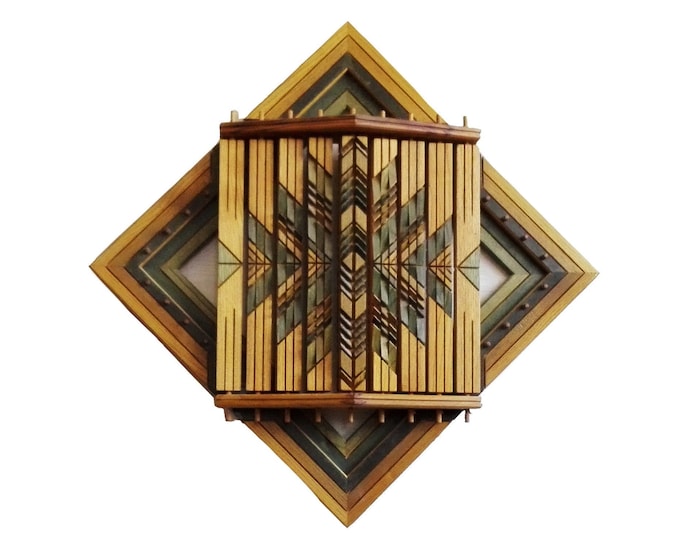 GREEN PATTERNS - original wood wall sculpture by Sava Draganov