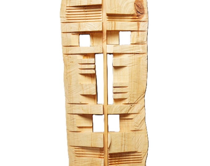 MASK OF SECRETS - original wood wall sculpture by Sava Draganov