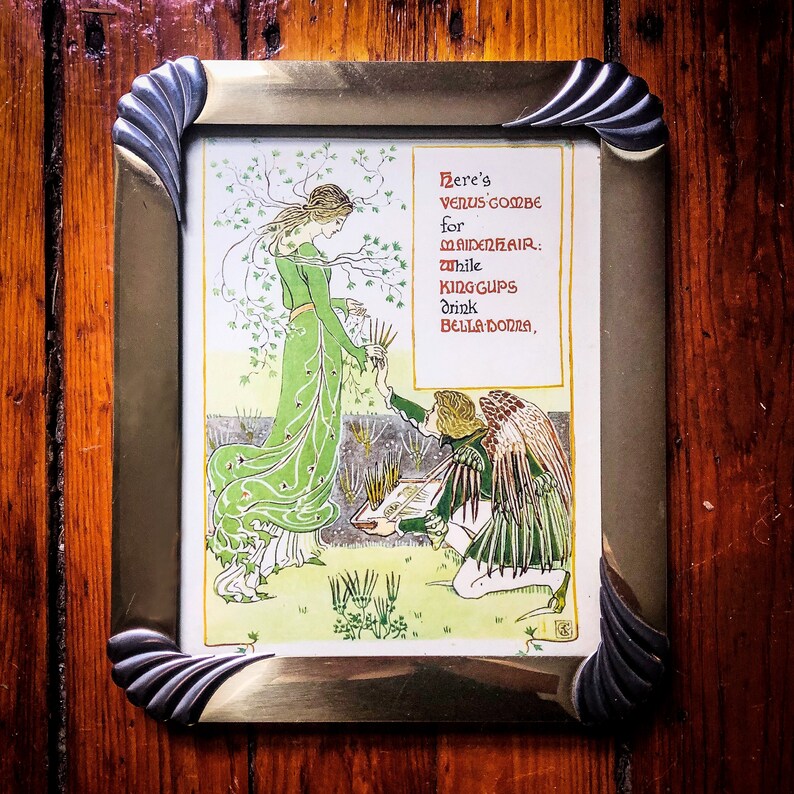 Vintage Reproduction Print In Art Deco Style Frame Upcycled Etsy