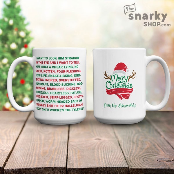 Clark Griswold Rant Merry Christmas Mug, 15oz Mug