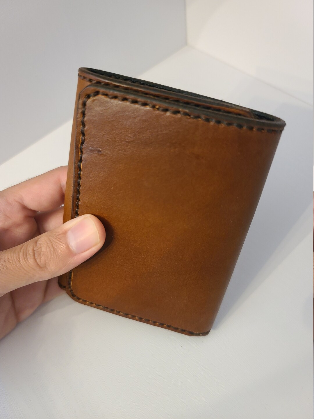 Handmade Trifold Men's Wallet Genuine Leather - Etsy