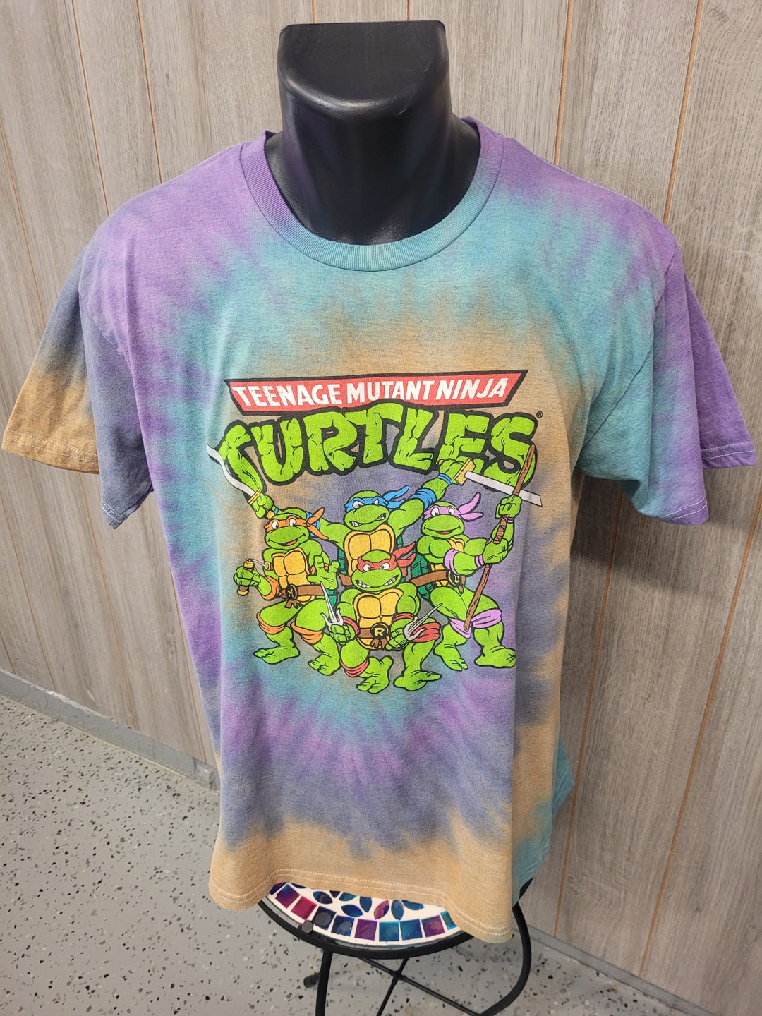 Ninja Turtles Tie Dyed T-shirt Large - Etsy