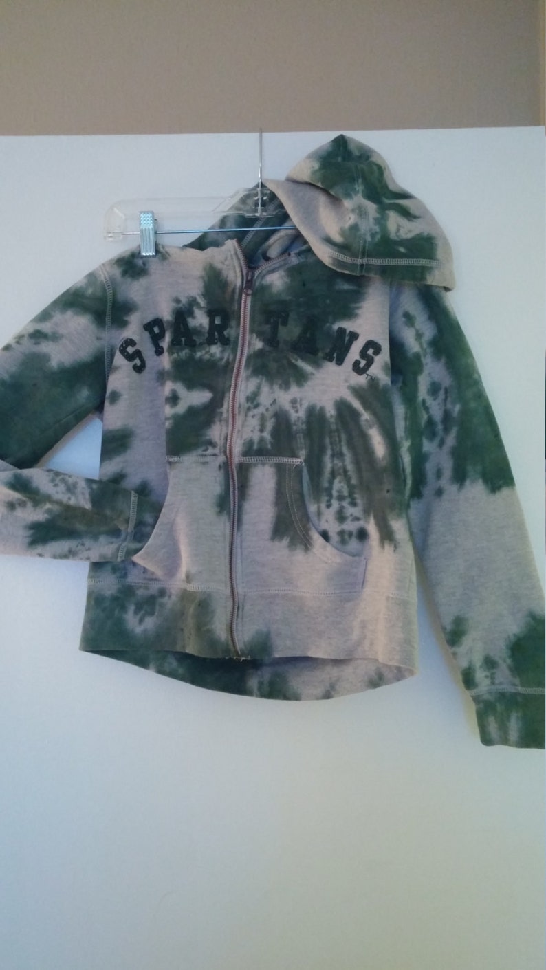 Michigan State University tie dye zip-up hoodie