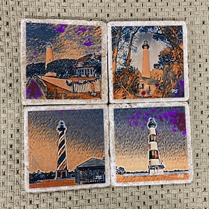 Outer Banks North Carolina Lighthouse Drink Coasters