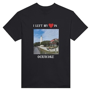 Ocracoke Lighthouse North Carolina Heavyweight Unisex Crewneck T-shirt