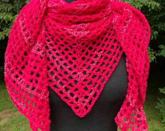 Hot Pink Glitz Shawl