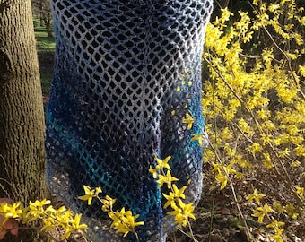 Blue Spring and Summer Shawl