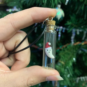 Christmas Spirit- Ghost In a Bottle Necklace