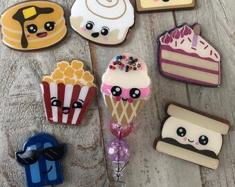 Interchangeable Badge Reel * choose your topper and reel * pancake popcorn cinnamon bun s’mores toast ice cream cake badge reel * nurse reel