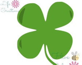 Four Leaf Clover SVG * Clover Leprechaun St. Patrick's Day SVG DXF Png File * Instant download * Cricut Silhouette Cut File * Shamrock