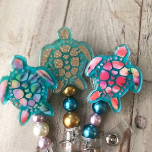 Turtle Badge Reel * Turtle Tortoise retractable badge holder * Medical Badge Clip * fun badge reel * Teacher Lanyard