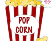 Movie Popcorn Svginstant Download * Popcorn Svg File * Instant