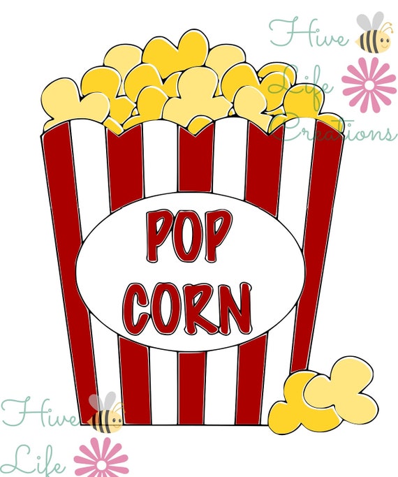 Movie Popcorn Svginstant Download * Popcorn Svg File * Instant 