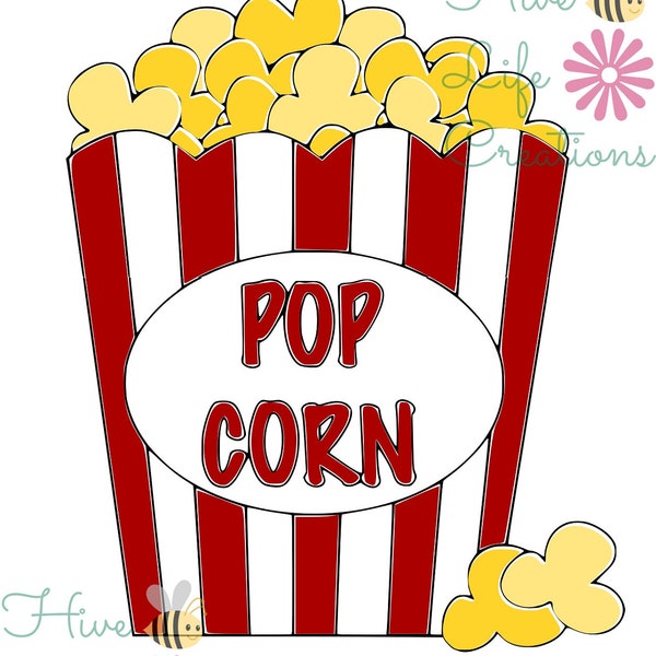 Movie Popcorn SVGInstant Download * Popcorn svg File * Instant Download File * SVG DXF & Png File * Popcorn download * Movie popcorn bag svg