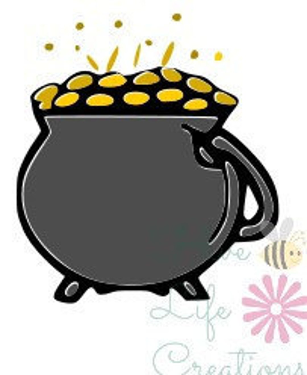 Pot of Gold SVG Pot of Gold St. Patrick&rsquo;s Day SVG DXF Png File Instant