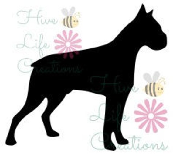 Download Boxer Instant Download Boxer Dog Silhouette Svg File Etsy PSD Mockup Templates
