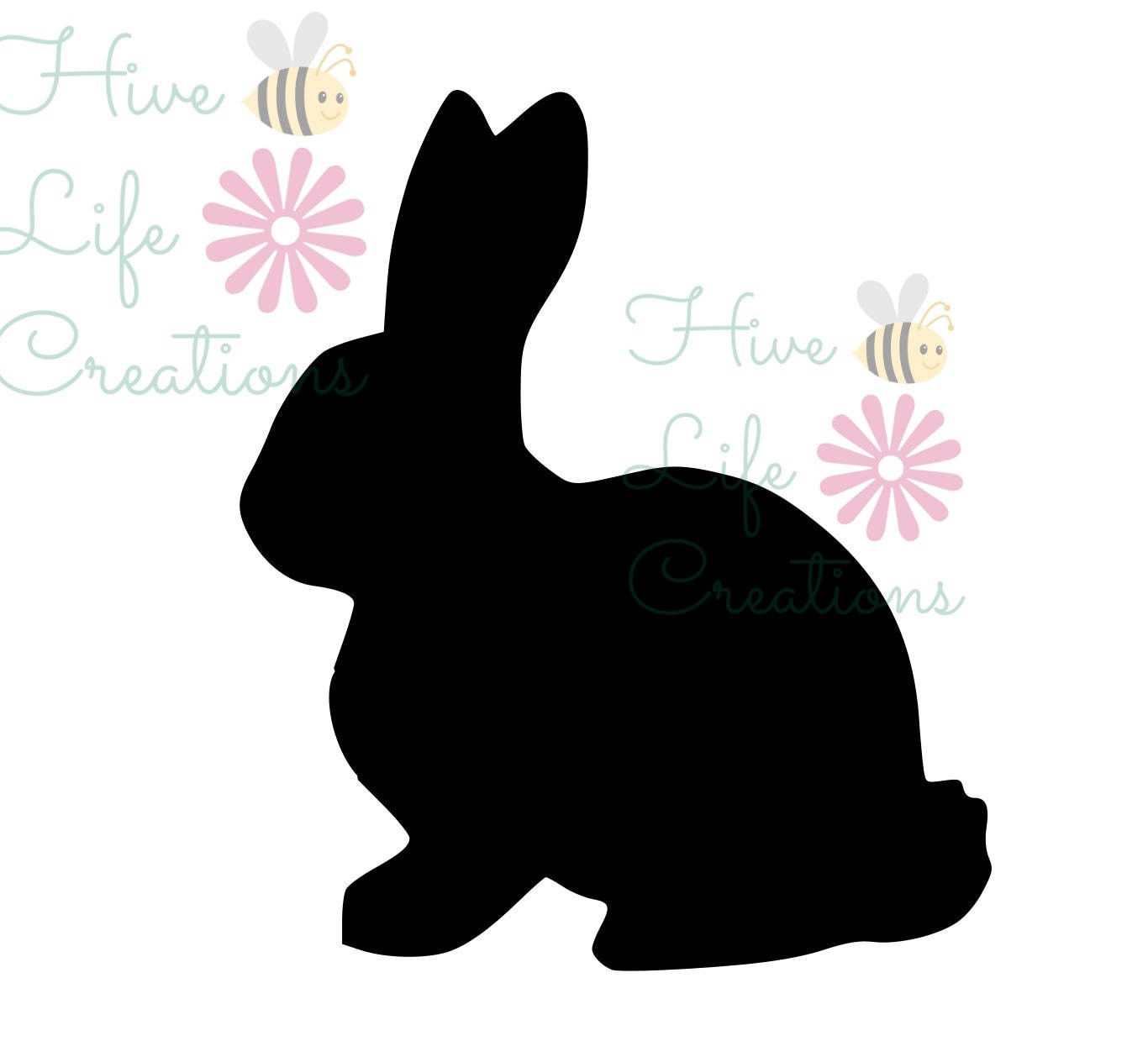 Download Bunny Rabbit Silhouette Instant Download Rabbit Silhouette ...