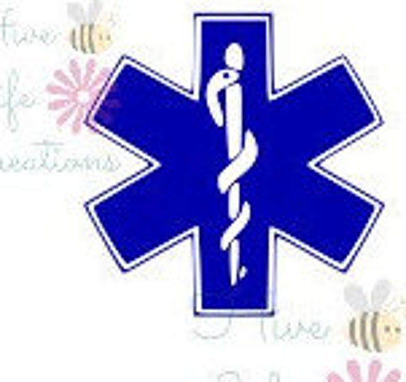 Star of Life SVG * star of life instant download * EMT Paramedic SVG * svg dxf, png file * Cricut Silohouette download file* medical symbol image 1