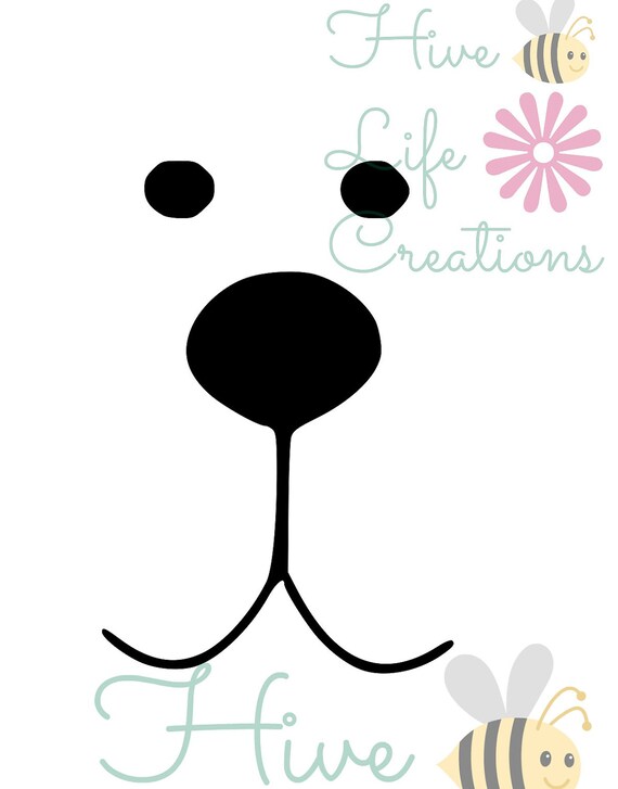 Bear Face Instant Download Bear Svg File Instant Download Etsy