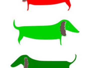 Wiener Dog Digital Download * Create a Christmas Card * Cricut Silhouette Download * Wiener SVG File * Dachshund SVG Download