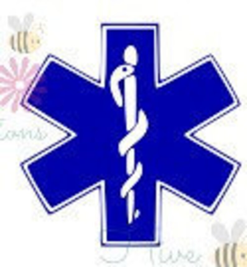 Star of Life SVG * star of life instant download * EMT Paramedic SVG * svg dxf, png file * Cricut Silohouette download file* medical symbol image 3