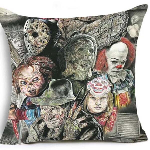 Horror Movie Murderers Cushion Cover