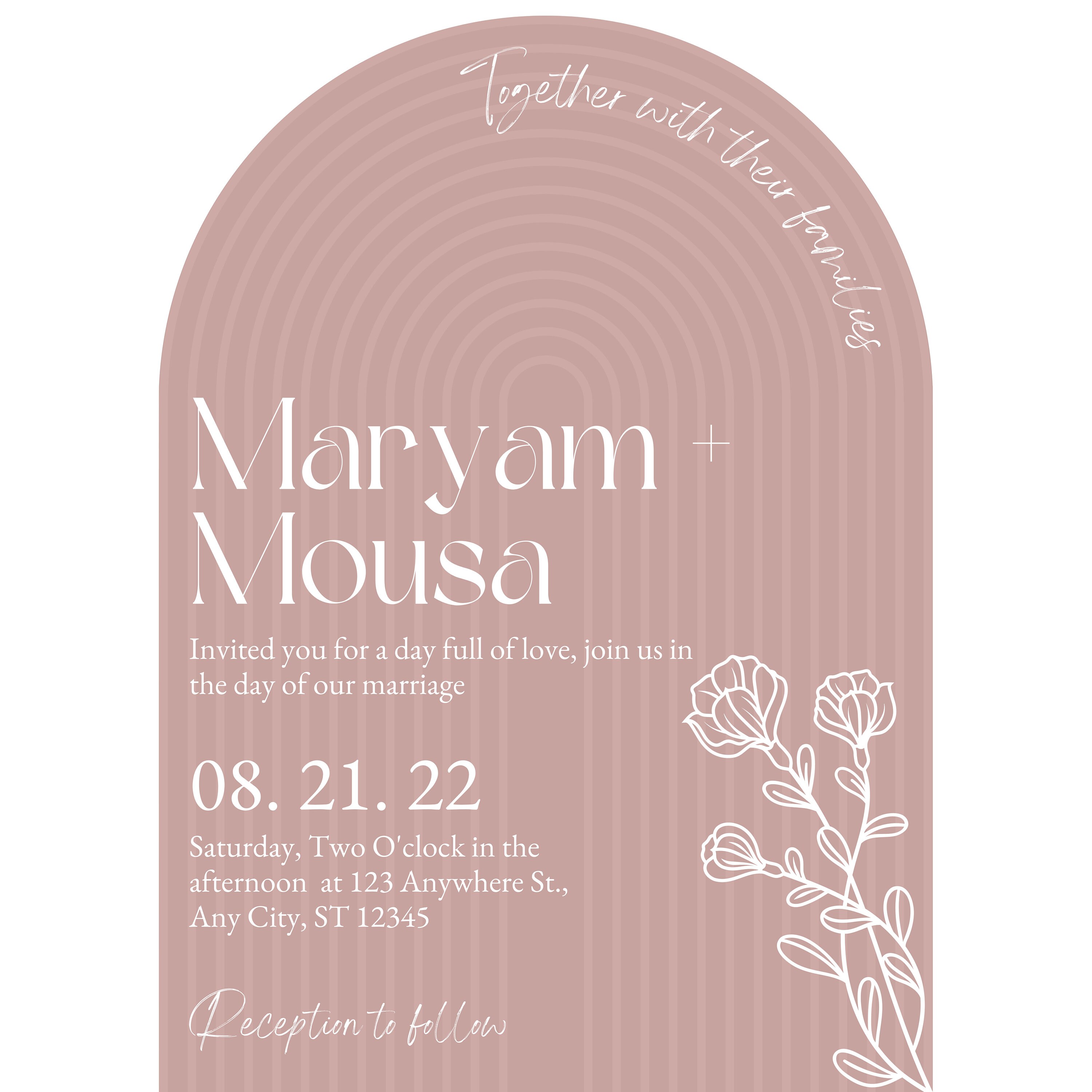 Single Multi Invitation Multiple Arch Invitation Templates in One File! Wedding Invitation ...
