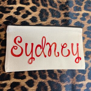 Personalized Canvas Makeup bag