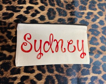 Personalized Canvas Makeup bag