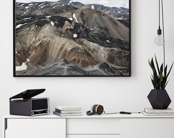 Mountain Range, Scandinavian Art Print, Mountain Landscape, Photography Print, Art Print, Digital Download Art, Mountains,