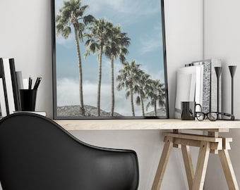 Palm Springs, Palm trees,Palmtrees,Desert,Landscape,Art Print,Download,Digital,Printable, Poster,Wall Decor,Tropical,Trees, California