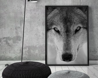 Arctic Wolf, Winter Art Print, Wolf Print, Printable Art, Digital Download, Gray Wolf,Grey Wolf, Wolves, Fox, Scandinavian Art, Wall Decor,
