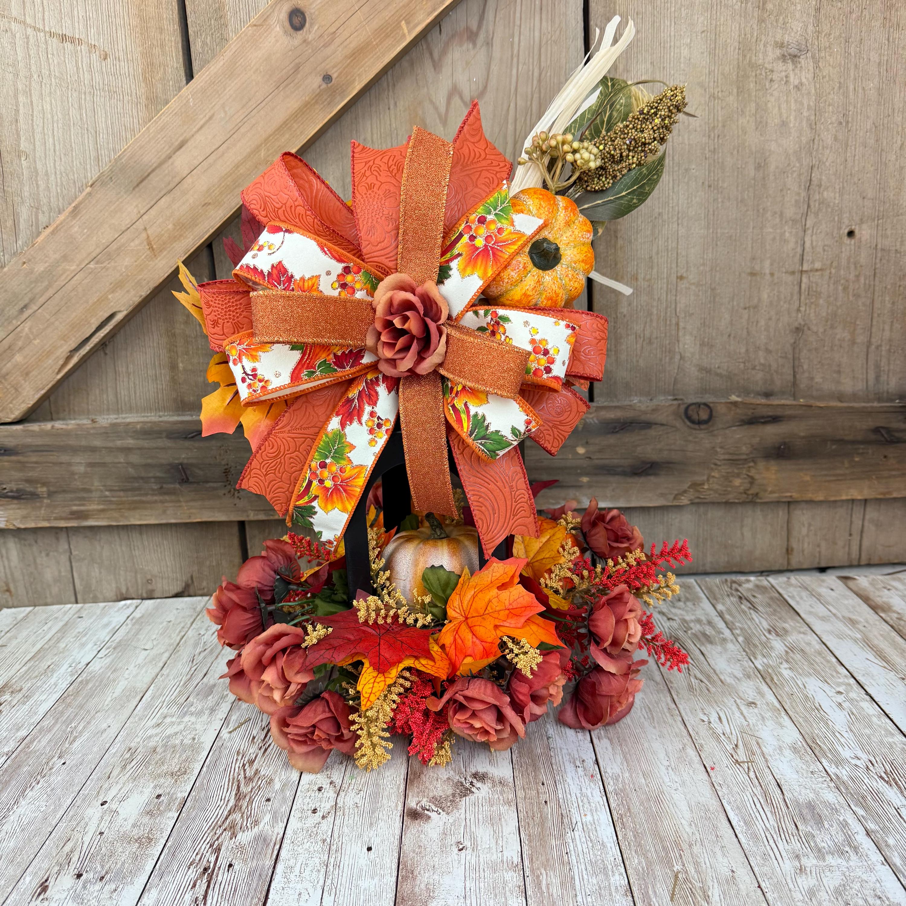 Fall Lantern Floral Arrangement