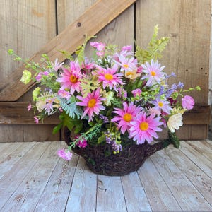 Wildflower Teapot Arrangement: Spring Floral Centerpiece