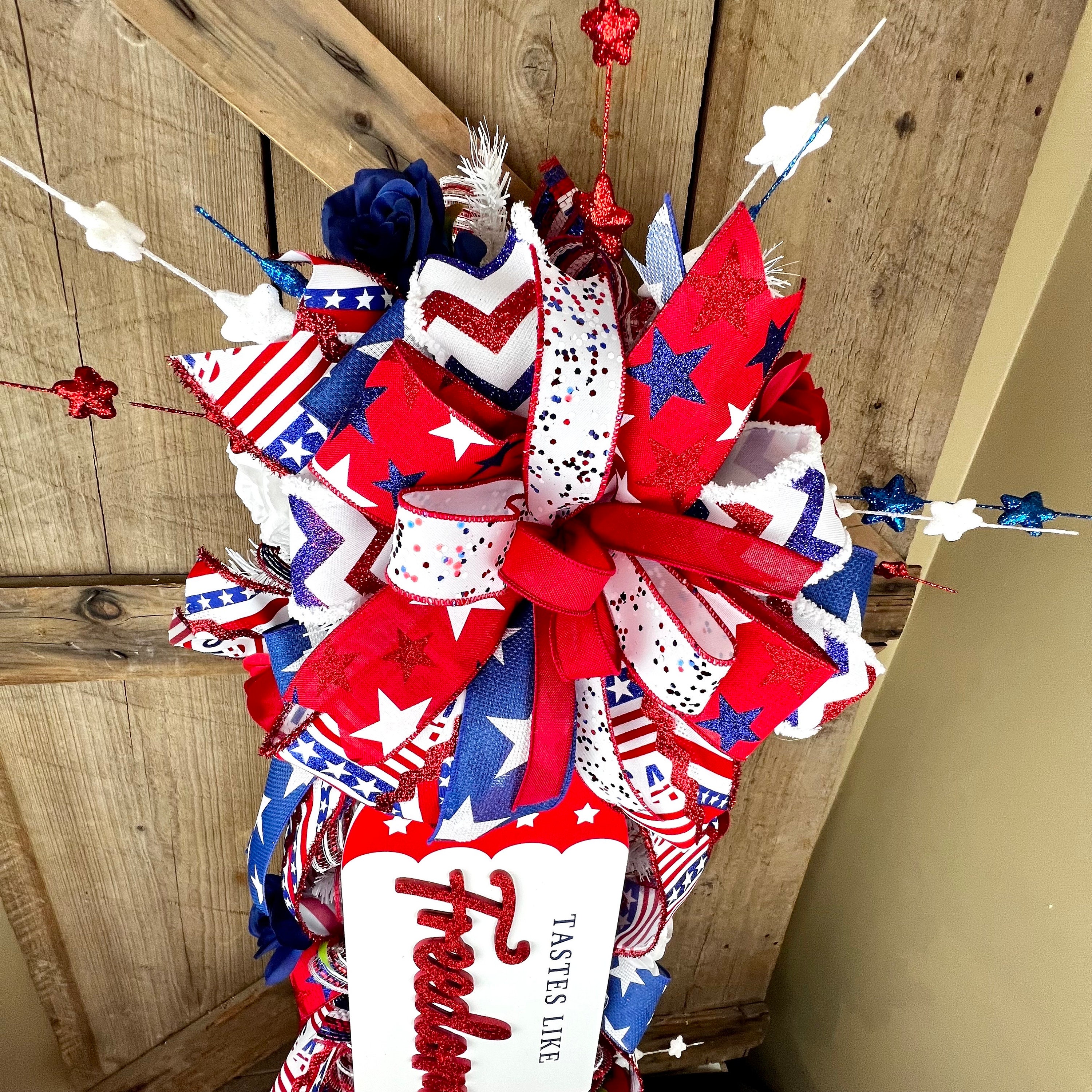 Patriotic Popsicle Swag: Red White Blue 4th of July Door Decor - Etsy
