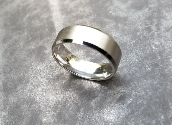 4.5mm Mens Wedding Band Anniversary Ring Authentic Solid Silver Size 8-12 |  eBay