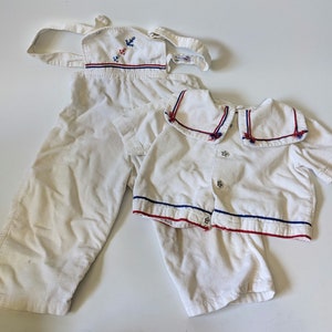 Vtg Toddler Overalls Tidy Kins Size 2T Anchor Sailor Overall Red White Blue 2 Pc toddler clothes vtg sailor overalls anchor ship patriotic