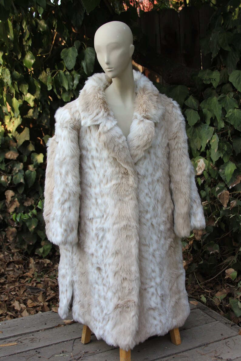 Dennis Basso Snow Leopard Faux Fur Womens Coat Long Lined - Etsy