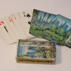 Vintage Delta Airlines Atlanta US Playing Card Co. Card Deck - Atlanta Playing cards