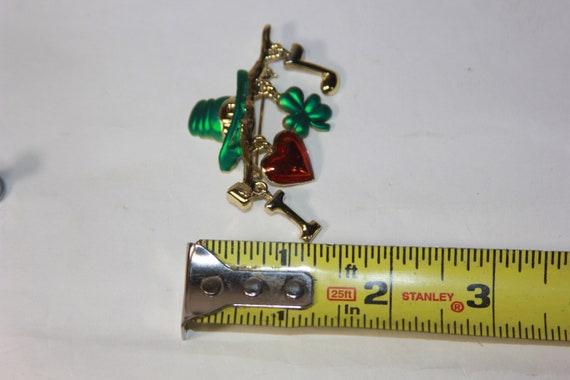 Vintage St Patricks I Love Irish Music Dangle Cha… - image 4