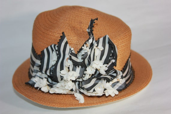 VTG Frank Olive New York Joseph Magnin Straw Sun/garden Hat  display picture 1