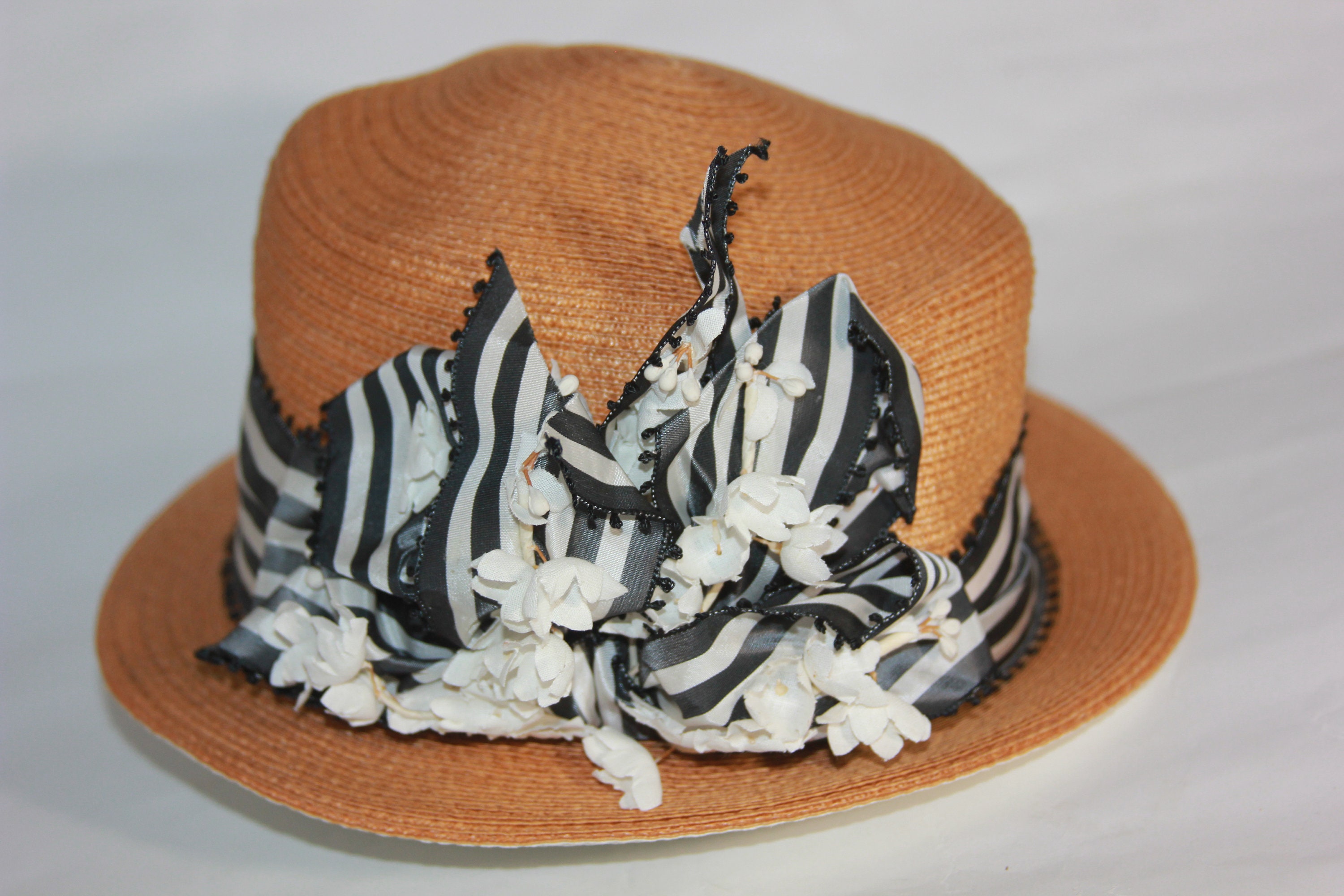 Joseph Magnin Vintage Hat, cream & black lace il_fullxfull.4827697843_e6tq.jpg main image 2